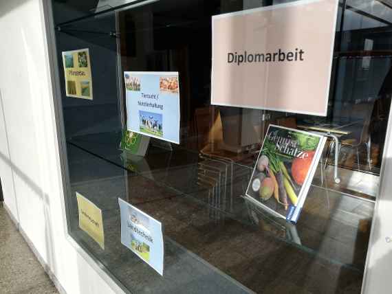 schaufenster der bibliothek