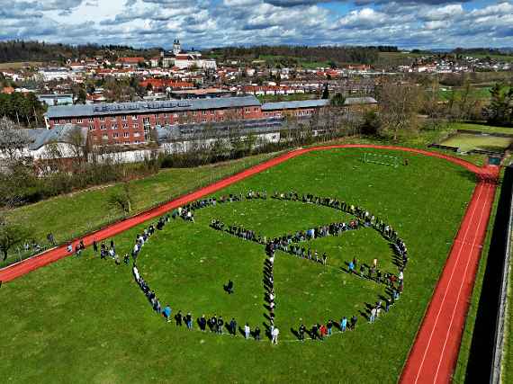 "Lebendiges Peace-Symbol"